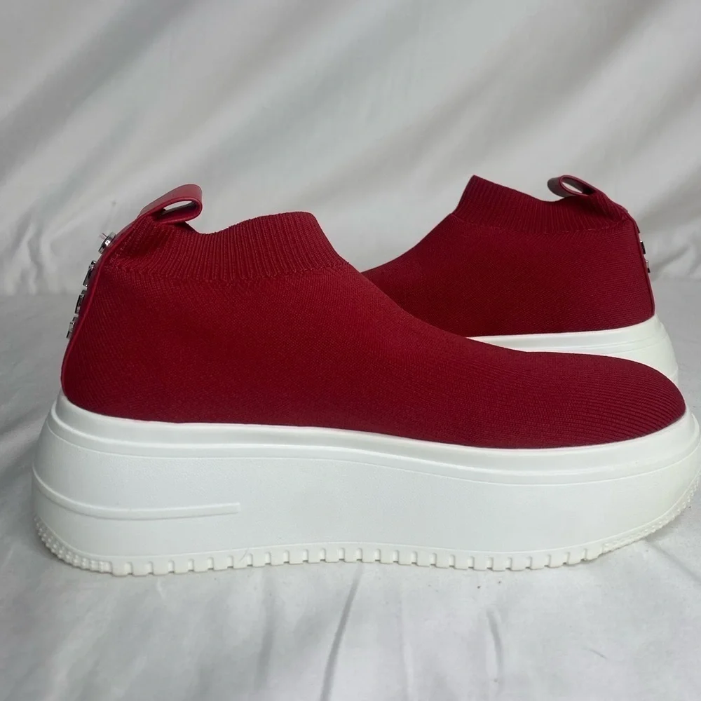 DKNY Mada Slip On Red Sneaker Size 8.5M